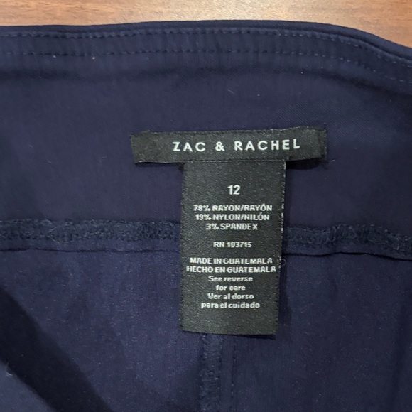 Zac & Rachel Navy Trousers - Picture 2 of 6